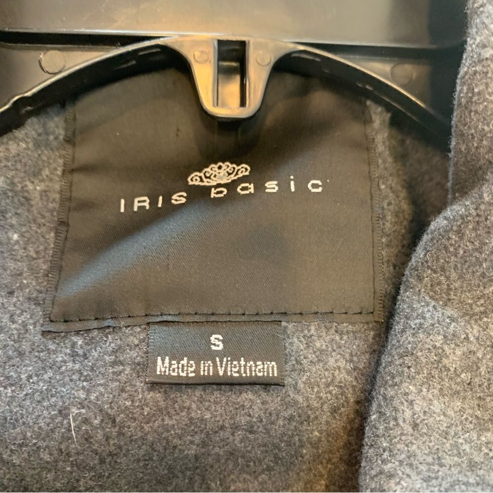 Iris Basic Gray Peacoat Size Small - image 8